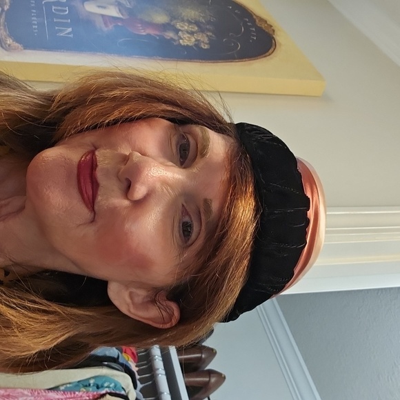 Delman Black Velvet Hat with Multi-color Satin Ribbons - Picture 6 of 9